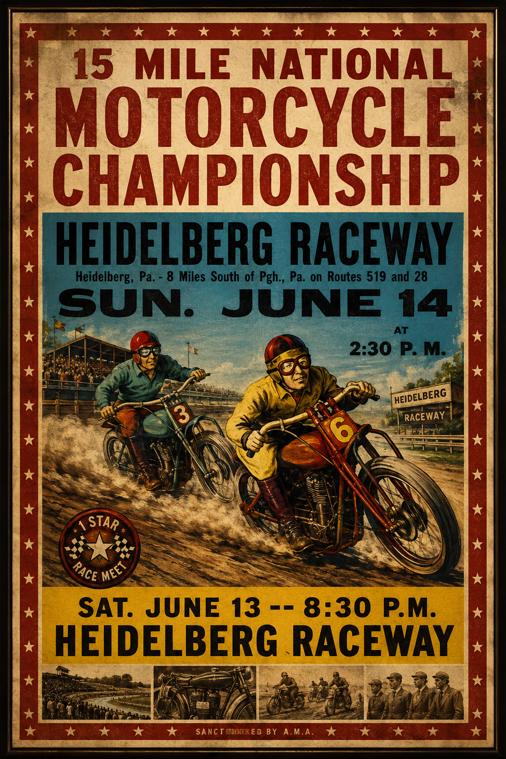 Campeonato Nacional de Motociclismo de 15 Milhas versão classic cinema