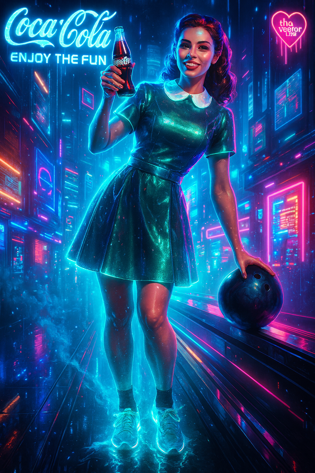 Coca-Cola: Aproveite a Diversão versão futuristic cyber