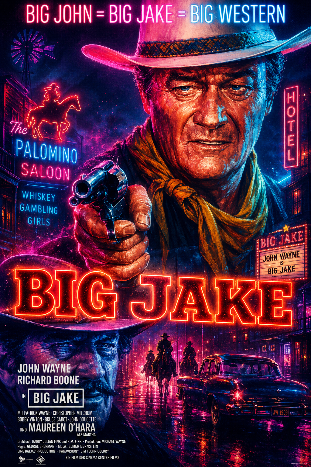 Grande Jake versão neon retro