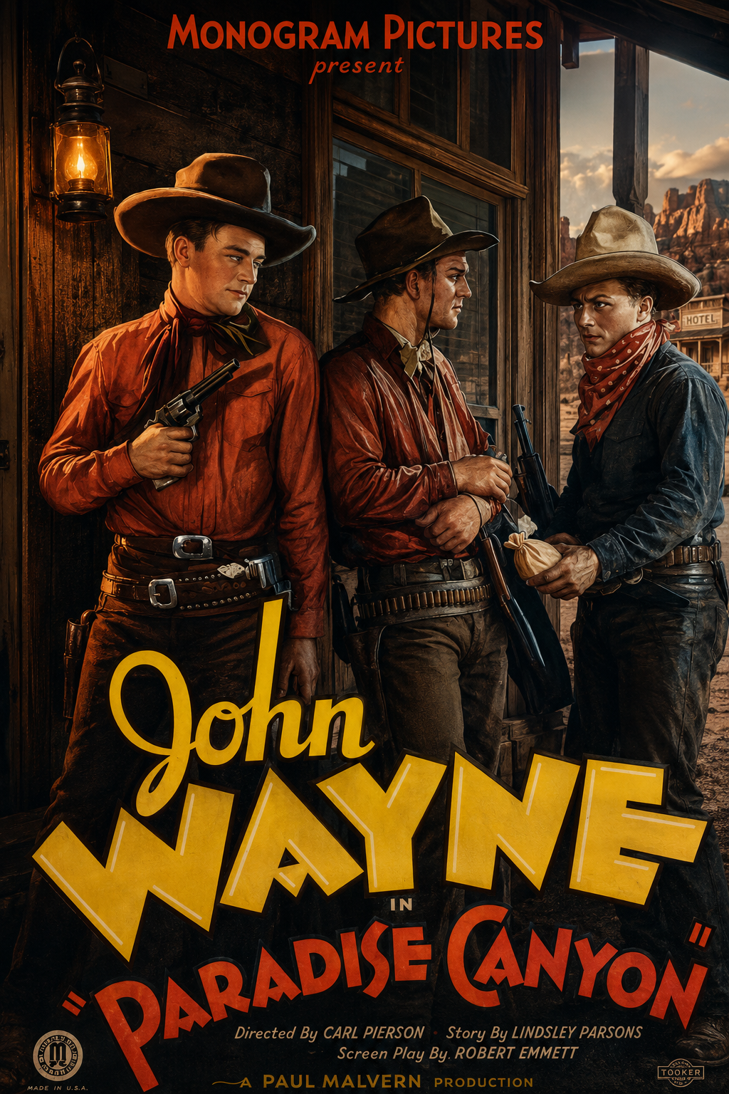 John Wayne em Paradise Canyon versão hyper realistic