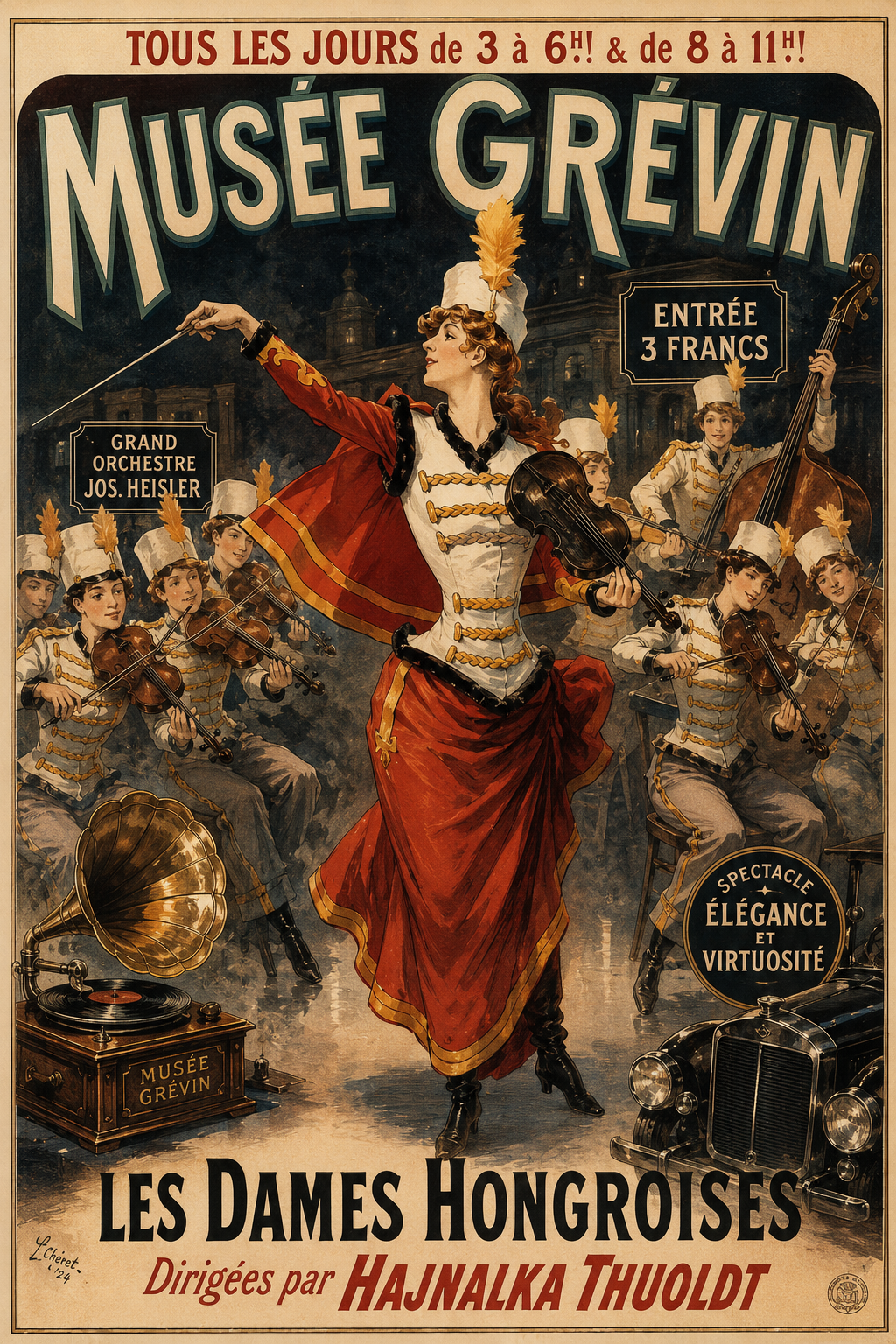 Musée Grévin. Grande Orquestra Jos. HEISLER. As Damas Húngaras. Dirigidas por HAJNALKA THUOLDT versão classic cinema