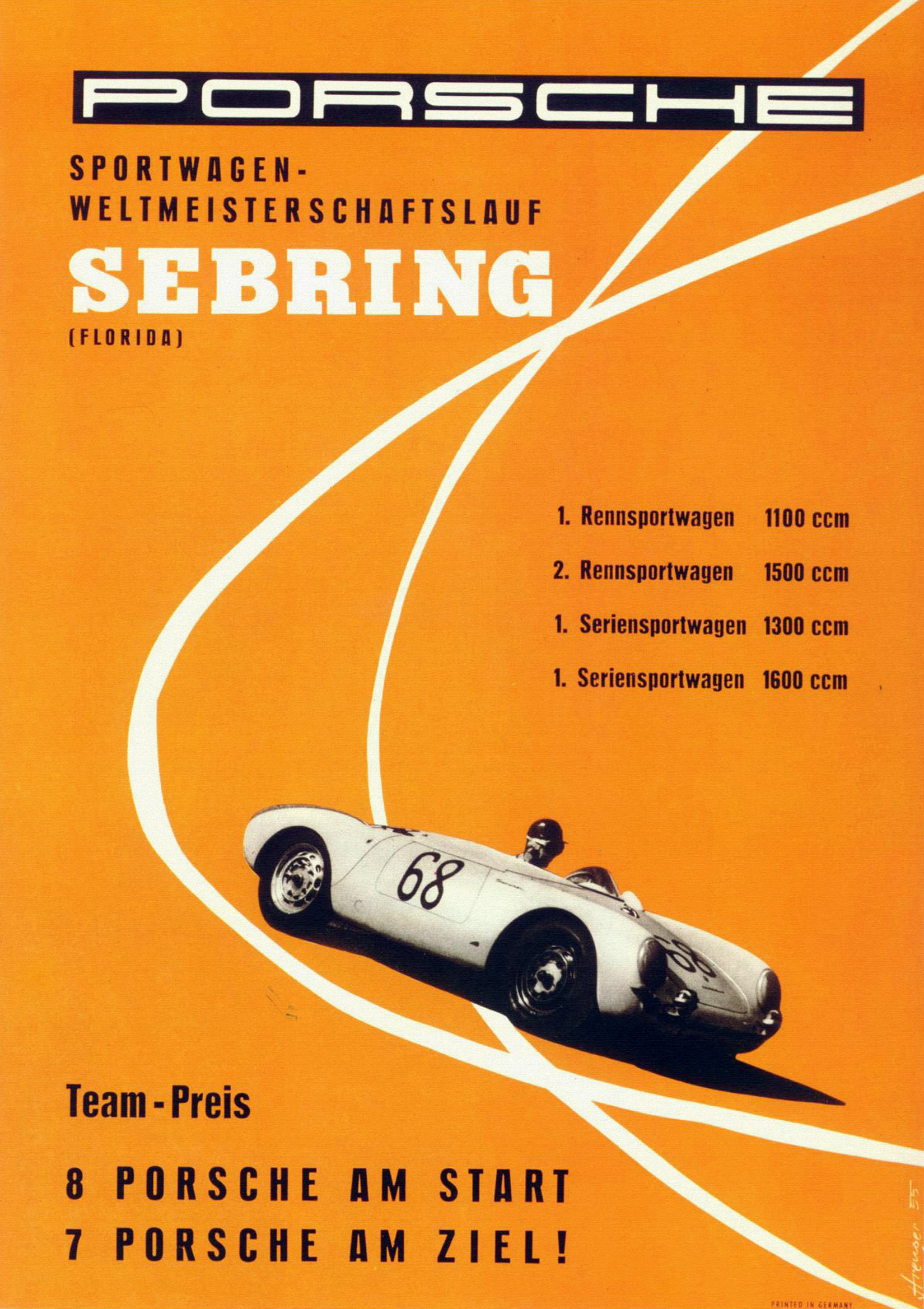 PORSCHE Corrida do Campeonato Mundial de Carros Esportivos Sebring (Flórida) imagem original
